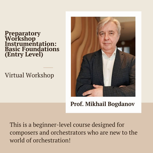 Preparatory Workshop – Instrumentation: Basic Foundations (Entry Level) - Virtual Workshop