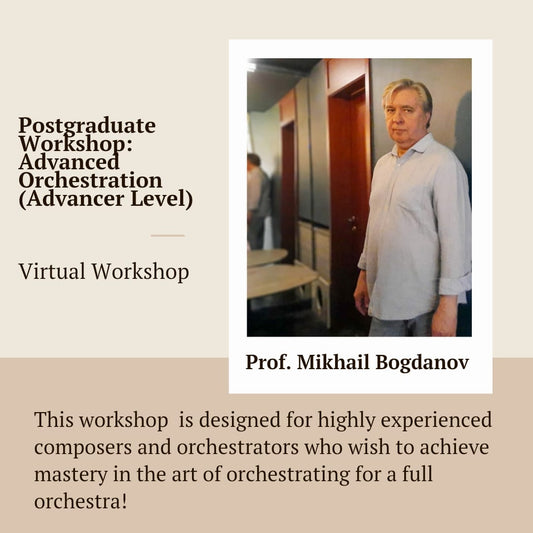 Postgraduate Workshop – Advanced Orchestration (Advanced Level) - Virtual Workshop