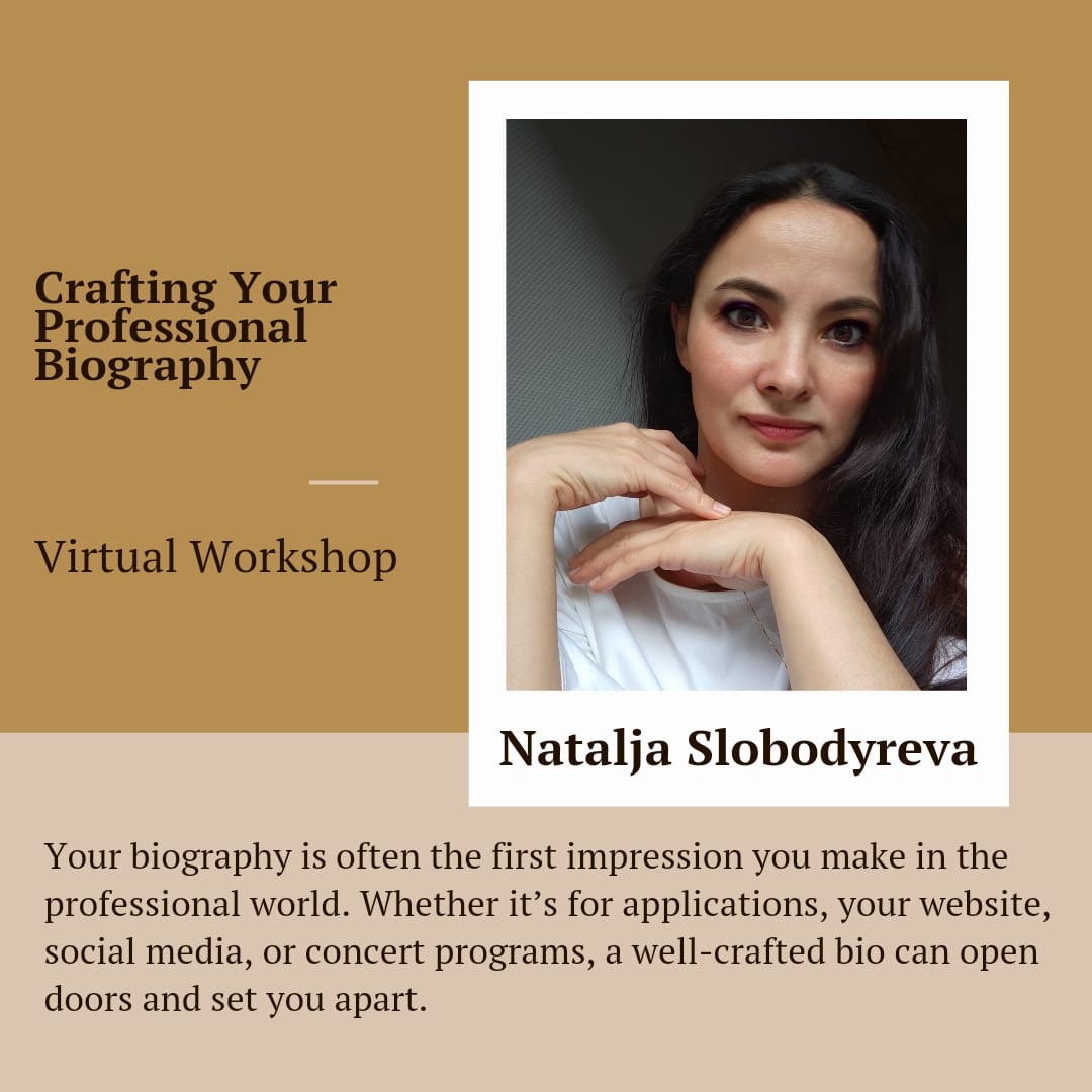 Crafting Your Professional Biography - Virtual Workshop