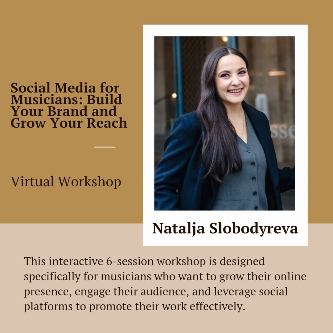 Social Media for Musicians: Build Your Brand and Grow Your Reach - Virtual Workshop